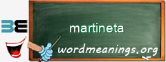 WordMeaning blackboard for martineta